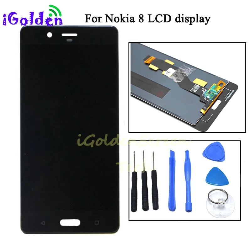Kincop 100% протестированный 5 3 &quotдля Nokia 8 ЖК-экран с сенсорным экраном дигитайзер в