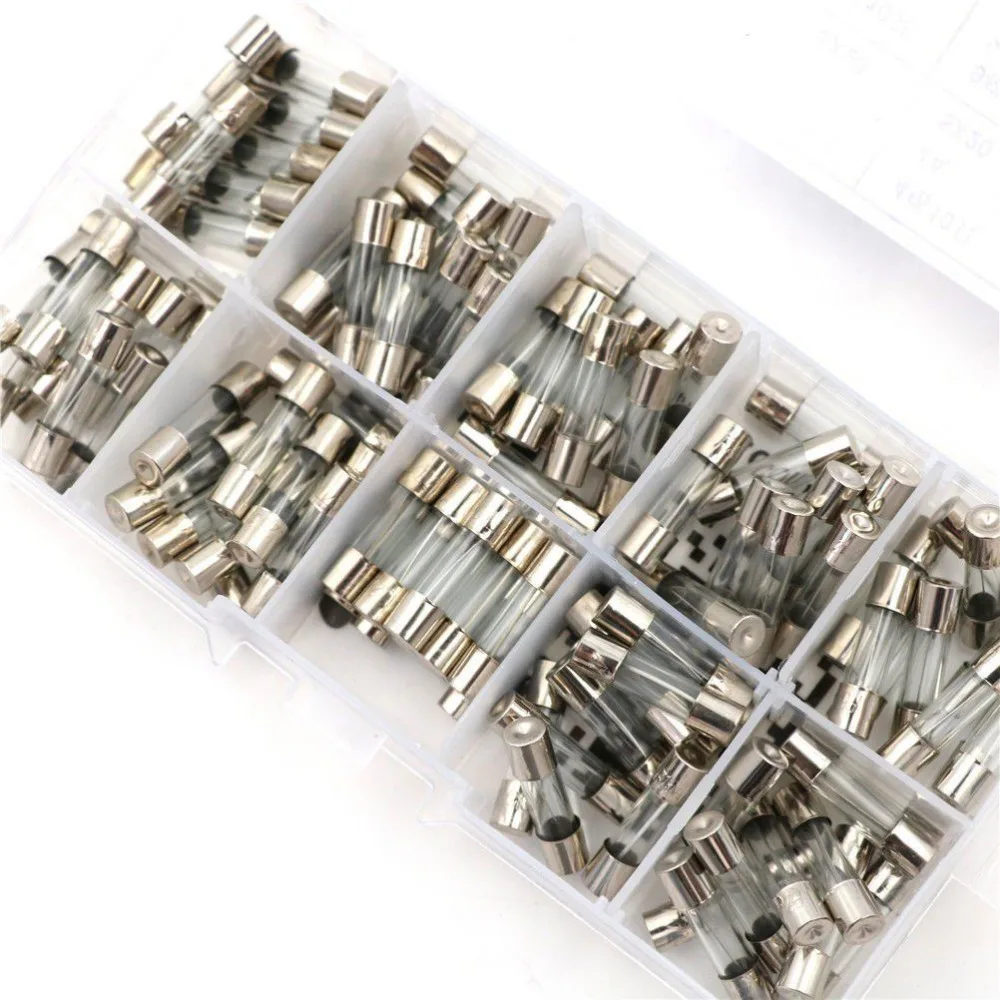100pcs/Lot Glass Fuse Fast Blow 1A 2A 3A 4A 5A 6A 7A 10A 15A 20A 5mm x 20mm Tube Fuses Kit | Обустройство дома