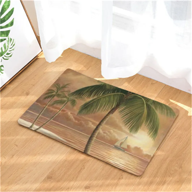 Практичные модные пляжные коврики с принтом прямоугольные для гостиной