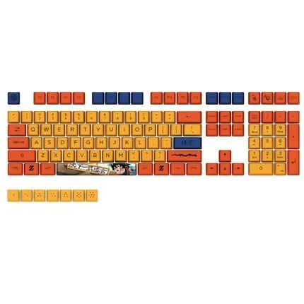 Son Goku 115 ключей/набор оригинальные AKKO Dragon Ball Z PBT Dye сублимационные Чехлы для клавиш для механической клавиатуры сын Goku vegeta OEM профиль - Цвет: Son Goku