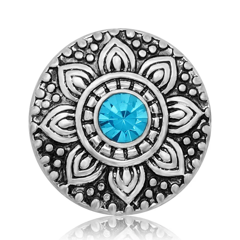 Hot KZ1093 Beauty Retro Flower 18mm snap buttons fit DIY bracelet necklace jewelry wholesale trendy | Украшения и аксессуары