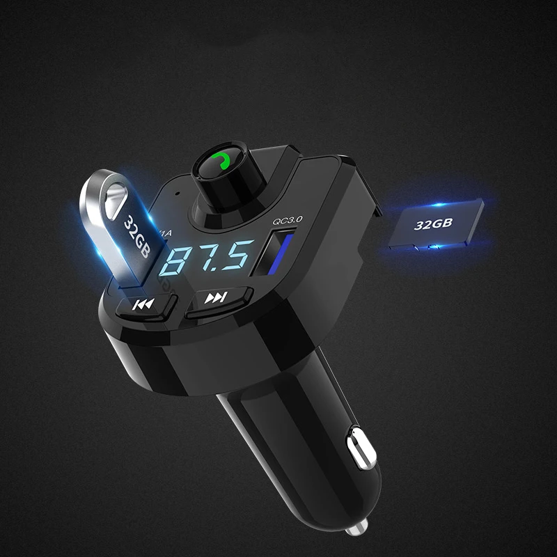 DSMOTEK Автомобильный MP3 плеер Bluetooth Handsfree FM передатчик QC3.0 Быстрая зарядка Поддержка