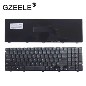 Клавиатура GZEELE для ноутбука Dell Inspiron 15, 3521, 15R, 5521, 15, 3537, 0YH3FC, YH3FC, черная рамка