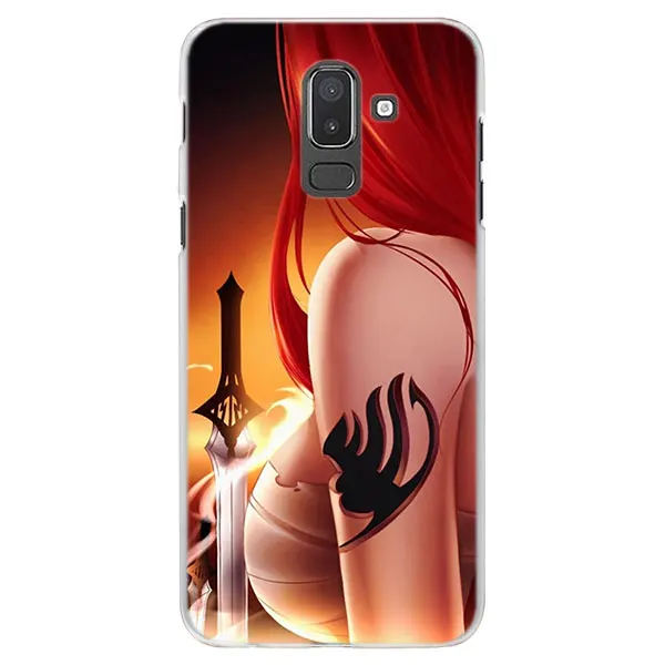 04 Аниме Манга Сказочный Хвост Логотип чехол для телефона для samsung Galaxy J3 J4 J6 Plus J7 J8 A6 A7 A8 Plus жесткий чехол-накладка - Цвет: 04