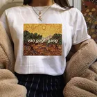 Женская футболка с короткими рукавами и круглым вырезом Tumblr, хлопковая Футболка в стиле Харадзюку с принтом Ван Гога, Новое поступление 2019