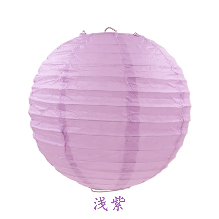 light purple Новинка 1 шт. китайский круглый бумажный фонарь " 6" " 10" 1" 14" 1" Праздничный фонарь s для украшения свадьбы, дня рождения, душа, вечерние принадлежности - Цвет: light purple