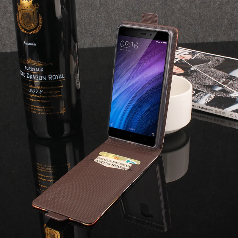 Роскошный кожаный чехол-бумажник с откидной крышкой для Redmi Note 4X 4 3 Pro 4A 3X 3S Mi Mi4 5 Mi5S