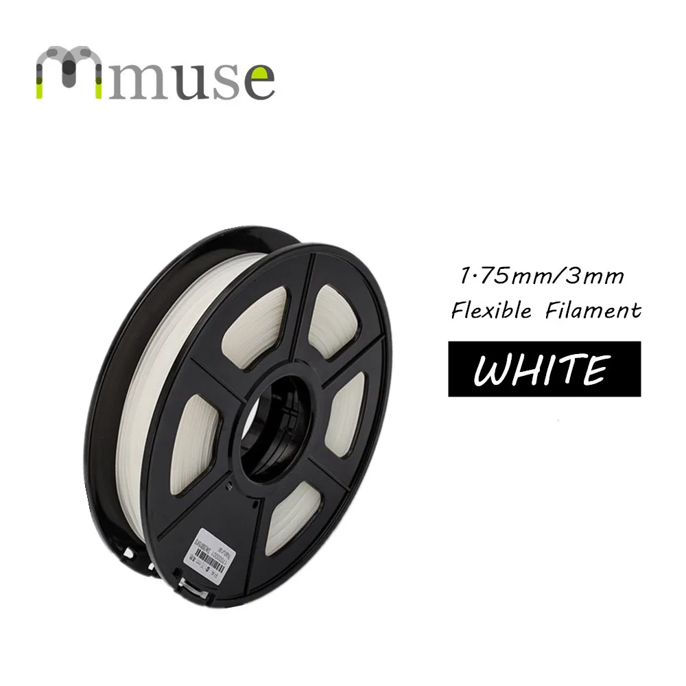 500g 3D Printer Fexible Filament 1.75mm/3.0mm Flexible Rubber 3D Filament in Green/Red/White