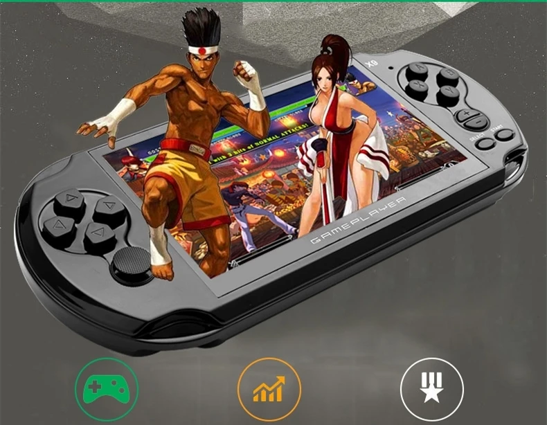 TSINGO X9 портативный игровой плеер 8 Гб 5," экран классические игры AV выход ТВ Видео игровая консоль кино камера электронная книга многофункциональная