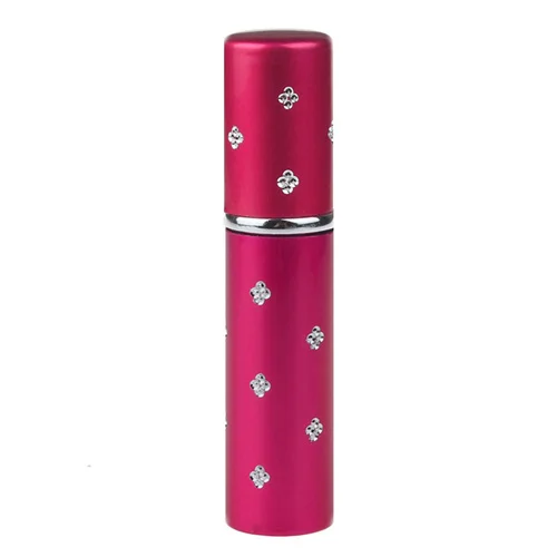 Rose Red 5 мл портативный мини алюминиевый многоразовый парфюмерный флакон с распылителем Алмазный цветок ароматизатор спрей косметический контейнер держатель для путешествий - Цвет: Rose Red
