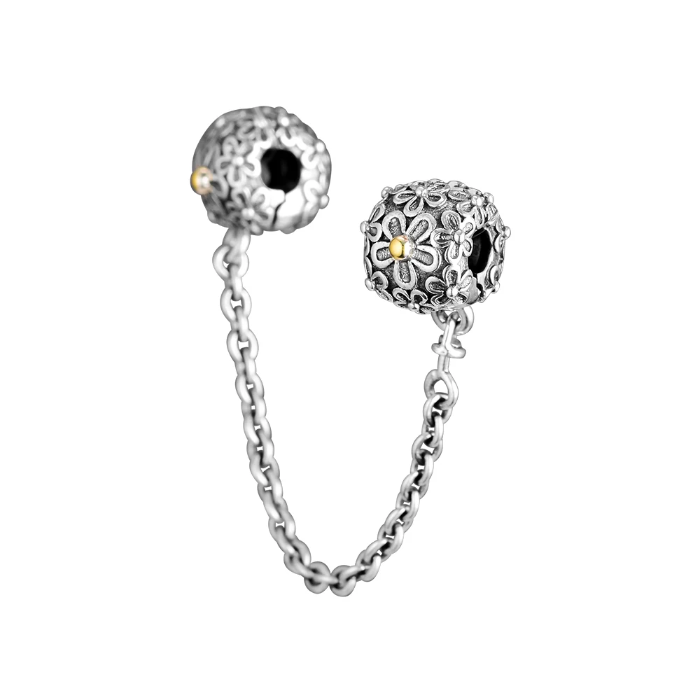 Подходит для браслетов Pandora безопасных цепных бусин аутентичных 925 пробы