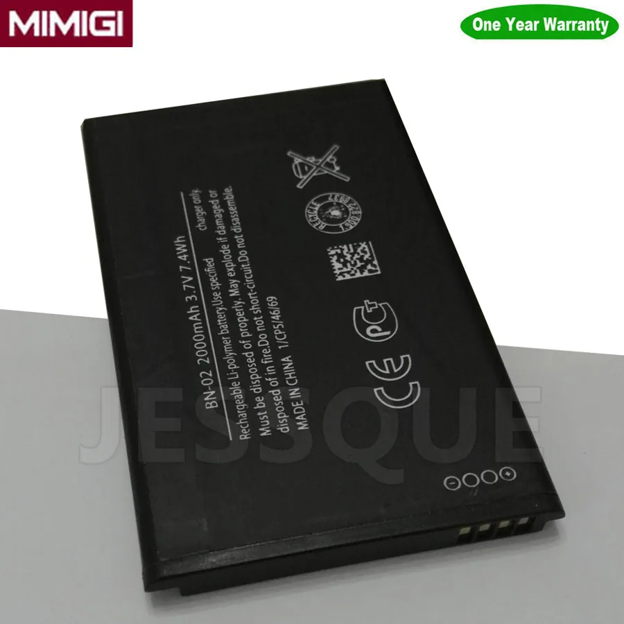 2000 мА/ч BN-02 BN02 Батарея для Nokia XL 4G RM-1061 RM-1030 RM-1042 RM 1061 сотовый телефон мА/ч.