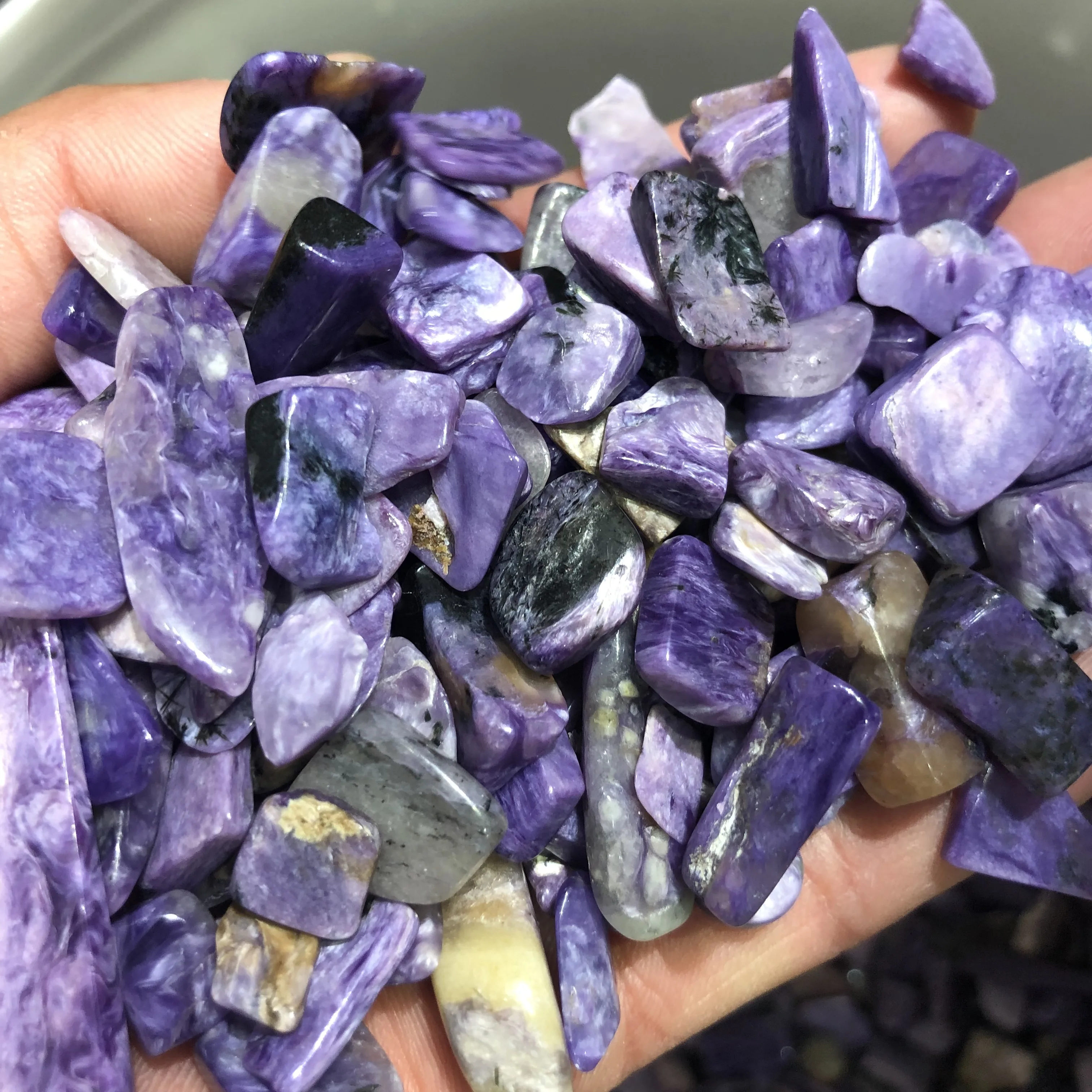 100 г натуральный tombado pedra de cristal roxo charoite Charoite cura|Камни| |