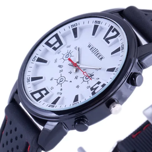 Лучший бренд черный военный пилот Авиатор армейский Стиль Силиконовый ремешок 3D