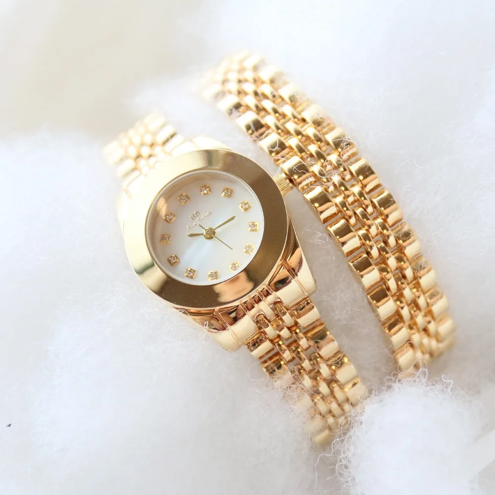 Роскошные Брендовые женские часы модные креативные золотистые кварцевые