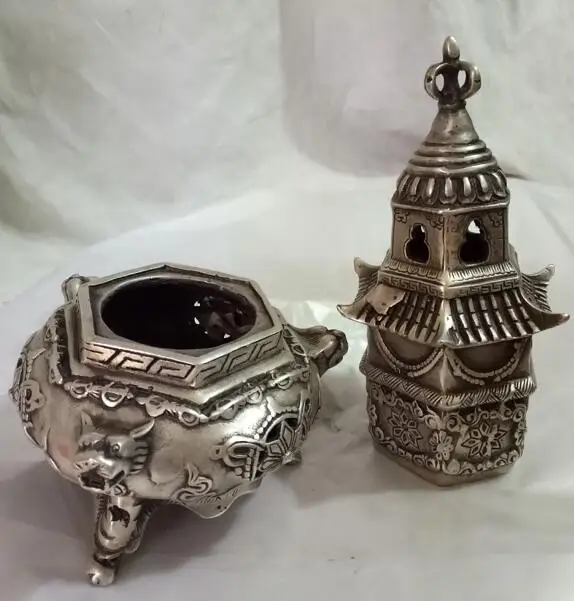 Курильница с тибетским китайским иероглифом бронзовые благовония
