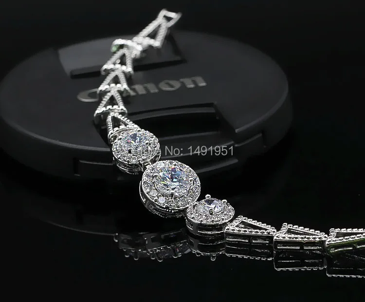 AAA CZ браслеты для женщин Изящные ювелирные изделия 2 цвета геометрические узоры