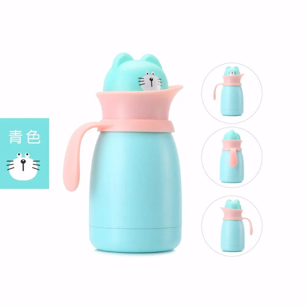 BearKnight300ml термос мультфильм двойной 304 из нержавеющей стали новый портативный