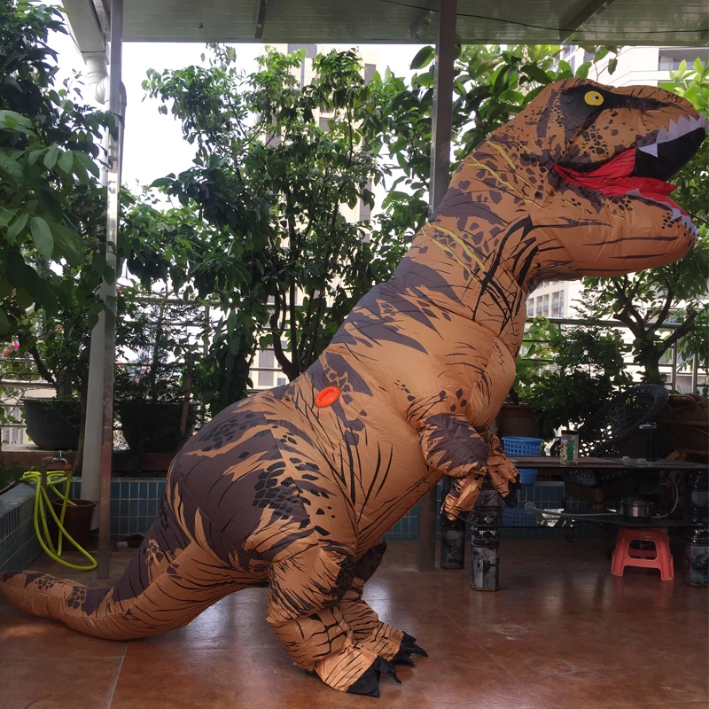 T REX надувной костюм динозавра для взрослых Рождественский косплей на Хэллоуин