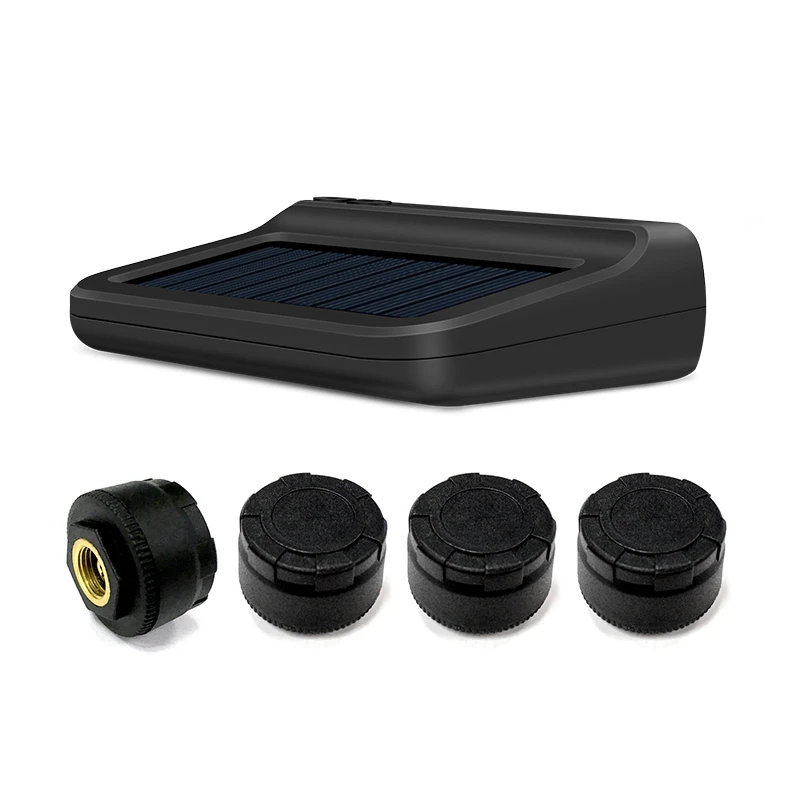 Careud Tpms Авто беспроводная система контроля давления в шинах Солнечная энергия цифровой ЖК-дисплей цветной дисплей с 4 датчиками