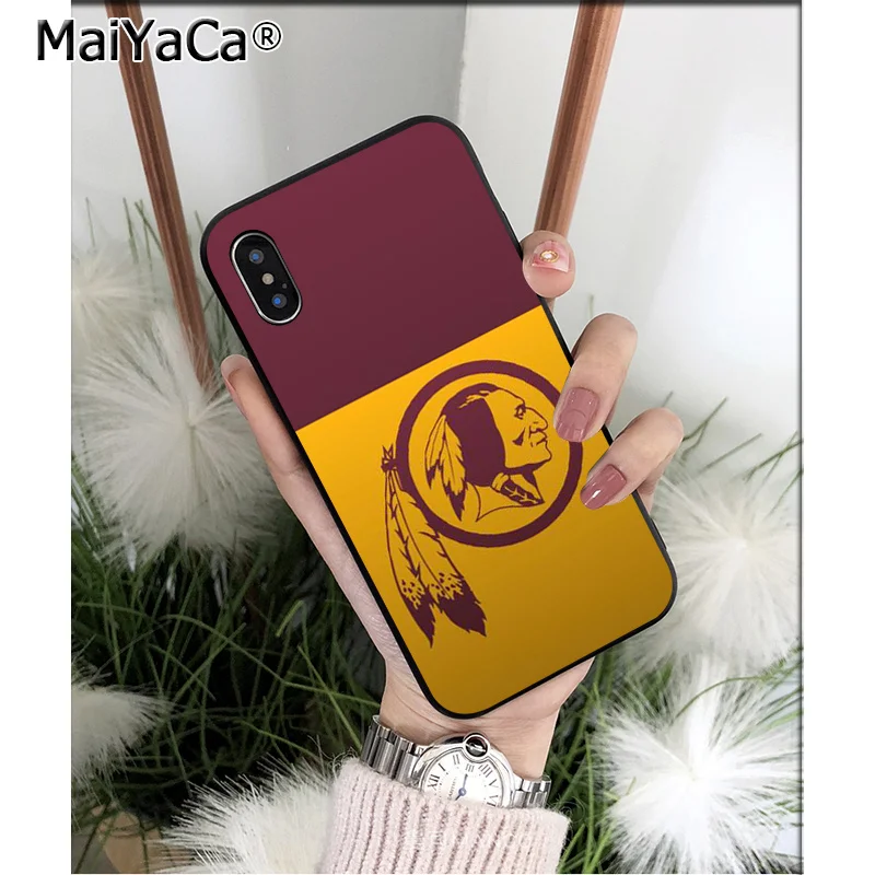 A5 MaiYaCa Вашингтон Редскинз ТПУ мягкий силиконовый черный чехол для телефона для Apple iPhone 8, 7, 6, 6S Plus, X XS Макс 5 5S SE XR крышка - Цвет: A5