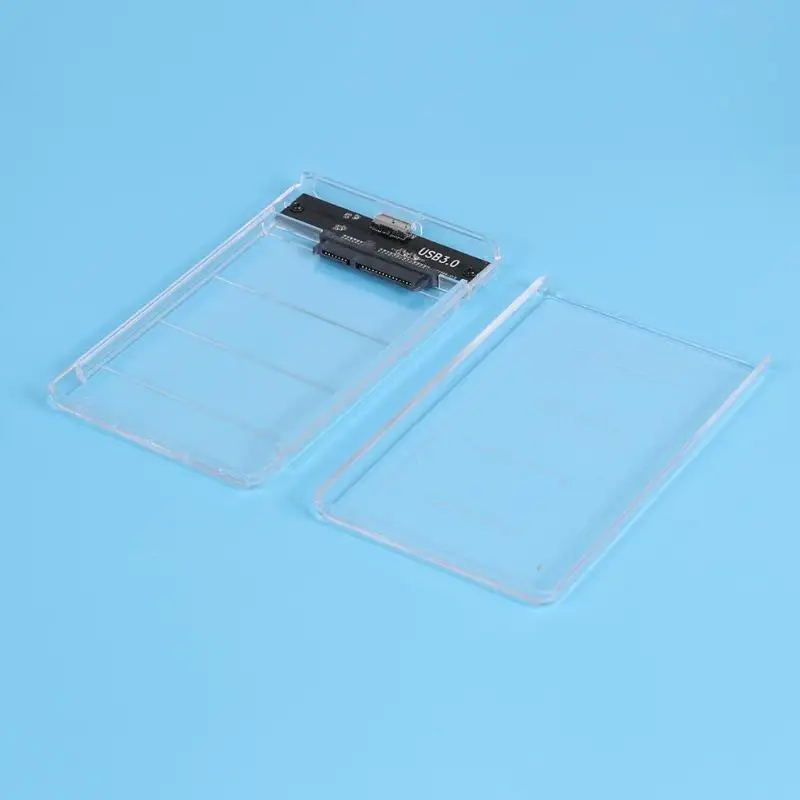 2,5 дюймов Duble USB 3,0& USB 3,1 type-C SATA HD Box SSD HDD жесткий диск Внешний корпус для жесткого диска прозрачный чехол без инструмента