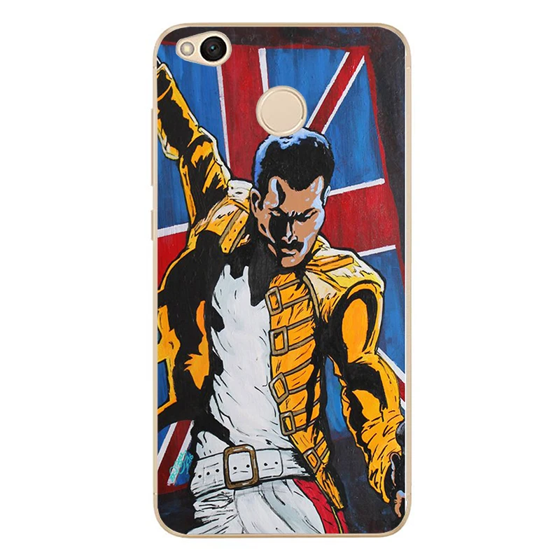 Freddie Mercury Queen band Cover TPU чехол для телефона redmi 4A 4X 5 5a 5Plus note 4 For xiaomi 6 6X 8 note3 miX2S |