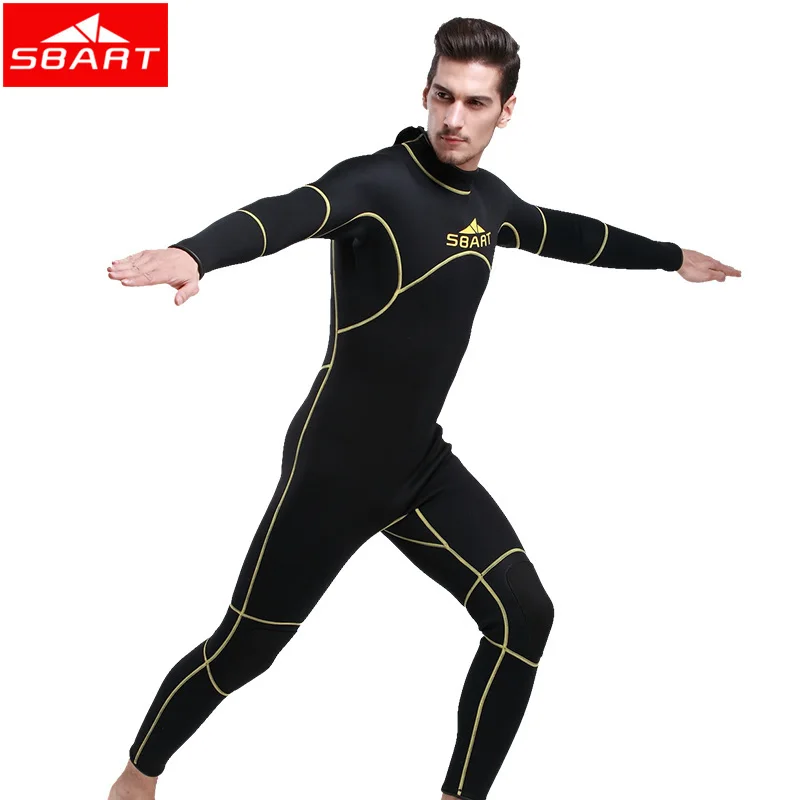 SBART New 3MM Neoprene Triathlon Wetsuit Men Spearfishing Wet Suit Mens Fishing Swimming Surfing Diving Plus Size XXL Q1016 | Спорт и