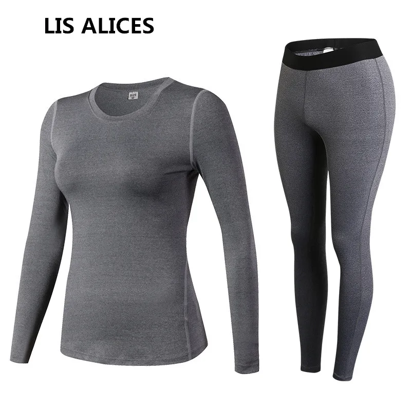 LIS ALICES Brand 2018 New Winter Autumn Thermal Underwear Women Elastic Breathable Female HI-Q Casual Warm Long Johns Set | Женская