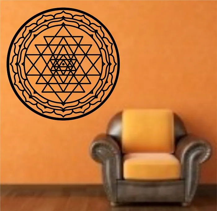 Съемная Настенная Наклейка с изображением шри Янтры настенные Стикеры для