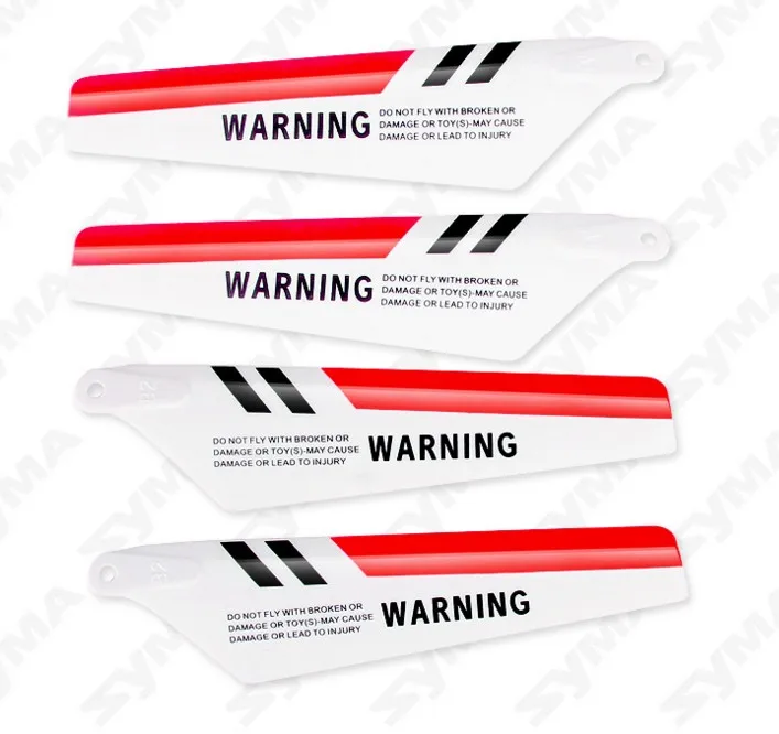 

4PCS as Showing Syma S107 S107G Red Main Blades Rotors Propellers For R/C Helicopter Rc Spare Parts Accessories