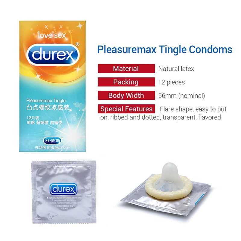 Durex презервативы 12/24 шт. Pleasuremax потепление/покалывание презерватив с ребрами и