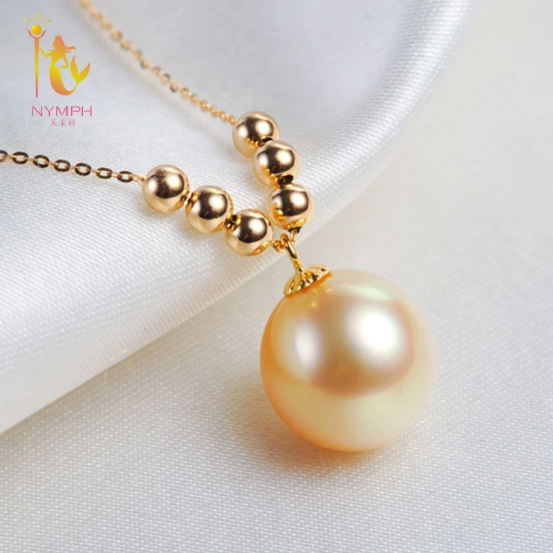 NYMPH Fine jewelry AU750 натуральный Саутси жемчуг кулон роскошный 18K золотые аксессуары и