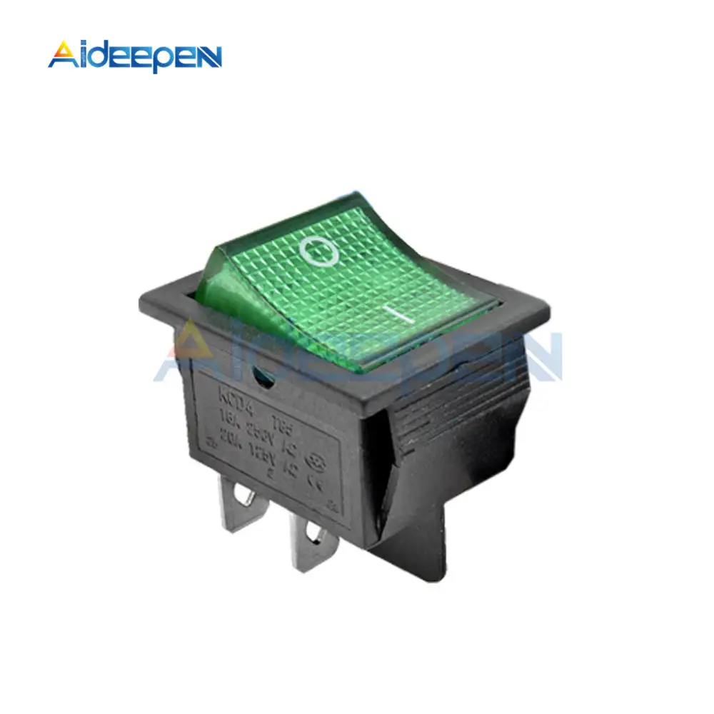 KCD4 фиксатор кулисный переключатель питания I/O 4 контакта с светильник 16A 30A 250VAC 20A 125VAC красный желтый зеленый синий черный переключатель лодки