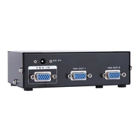 new 350mhz 2 ports vga splitter 1 pc to 2 port vga svga monitor tv video splitter box 1pc for 2 monitors