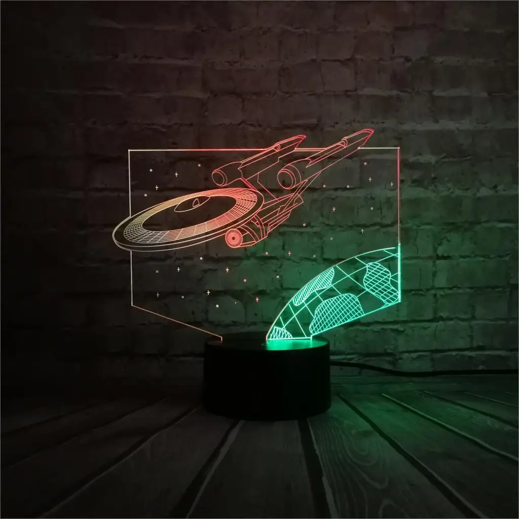Мультипликационный разноцветный 3D светильник s лампа Звездных войн декоративная
