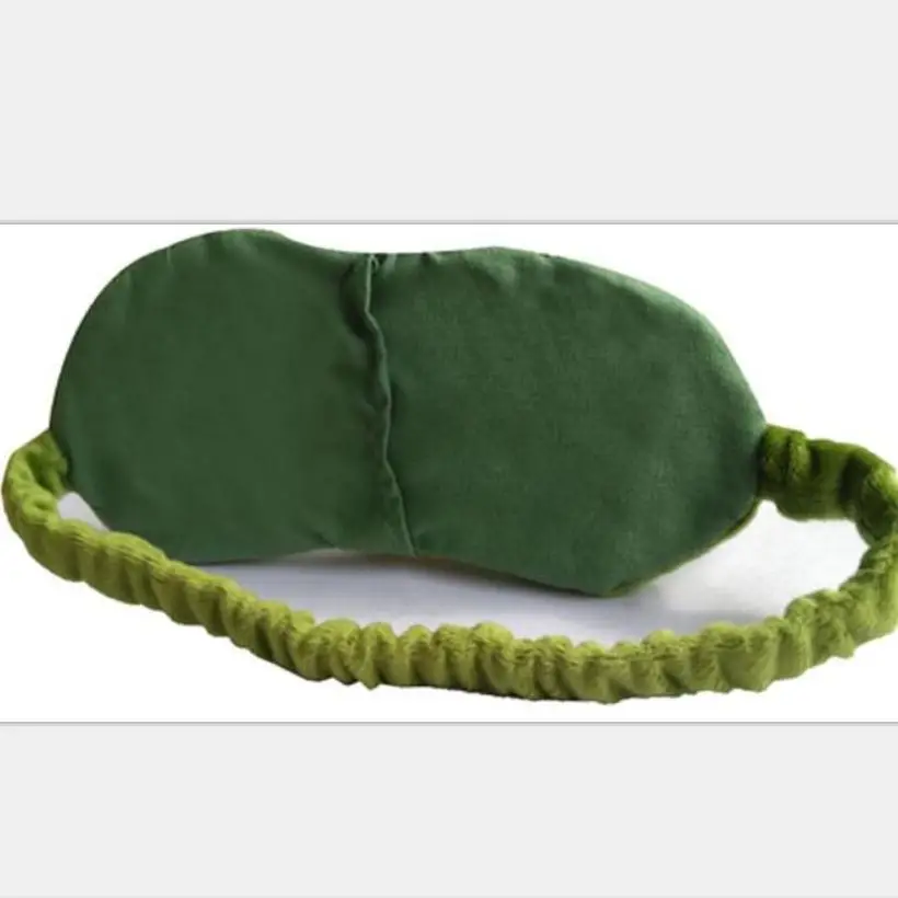 Повязка для сна "Грустная лягушка" Rest Travel Relax Sleeping Aid Blindfold Ice Cover Eye Patch Case Anime Plush eye mas on.