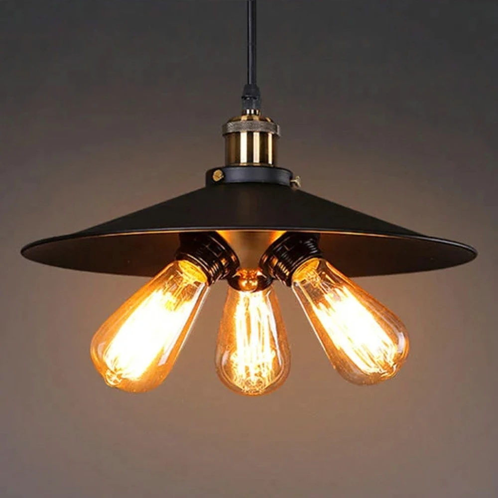 Деревенский Ретро подвесной светильник с металлическим распылителем Ресторан