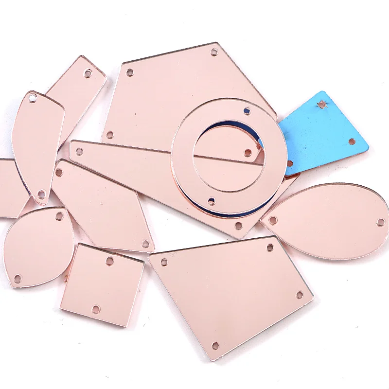 Пробивая продажа! 50 шт. хрустальное зеркало пришивания Стразы неправильной формы