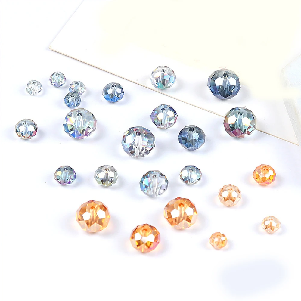 100 шт стеклянные хрустальные бусины 6 мм Подвески Свободные разделительные DIY