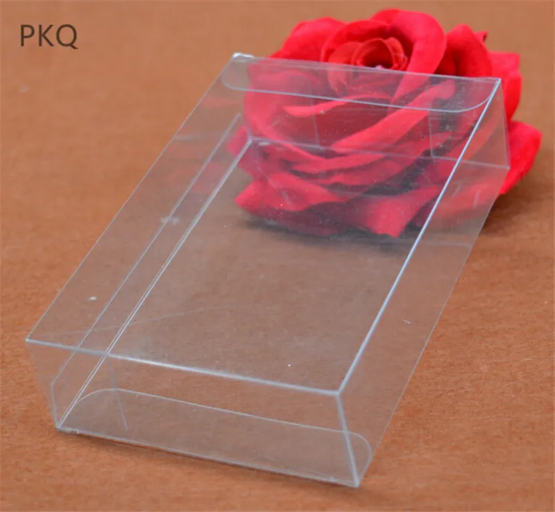 20 шт 5x15x25 см прямоугольная Прозрачная ПВХ коробка для масок/ремесел прозрачная
