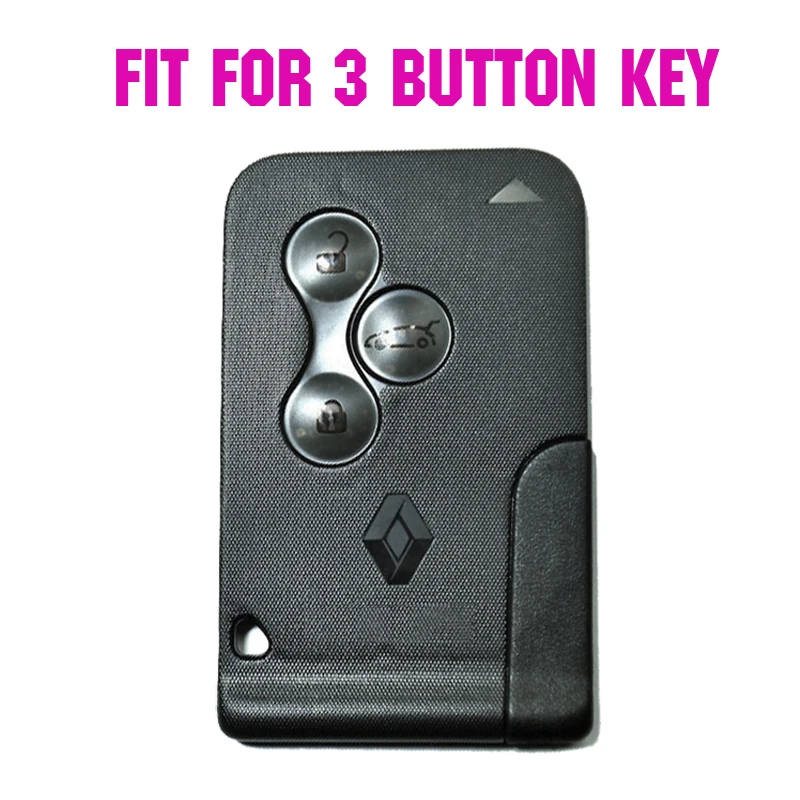 Для Марка Renault Clio Megane Scenic Grand Scenic Keyless Брелок оболочка кожа цепочка для брелоков Держатель 3 кнопки силиконовая карта ключ чехол