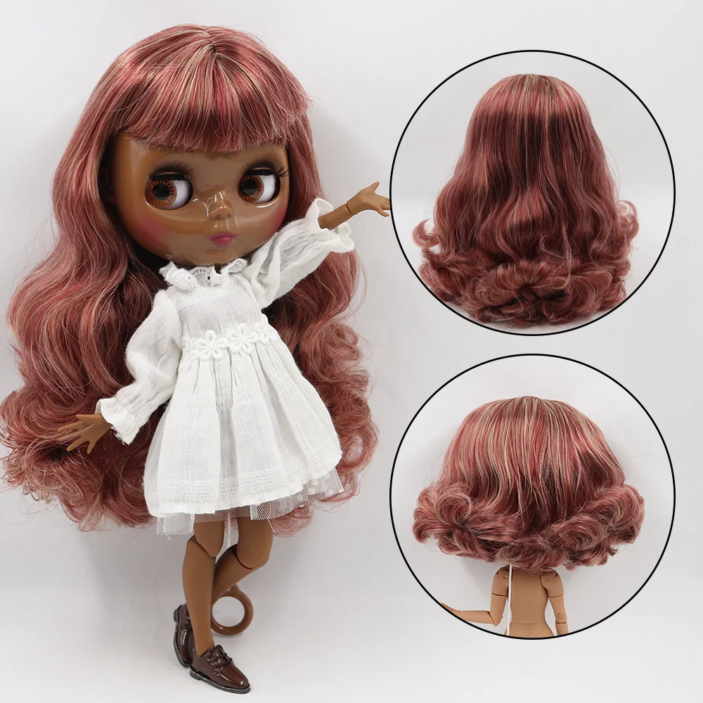 Кукла blyth ледяная RP кожа головы и купол только смешать волосы для DIY пользовательские куклы