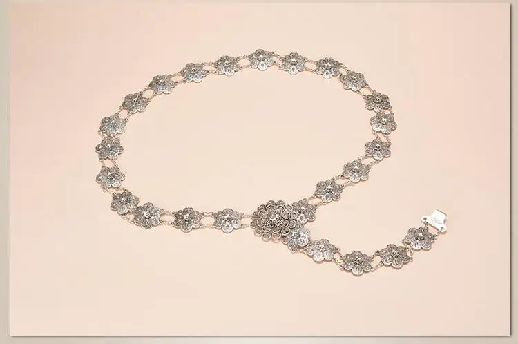 CETIRI модный пояс для женщин, высокое качество, металлический цветок, цепочка на талию, ceinture femme, женское платье, женские пояса
