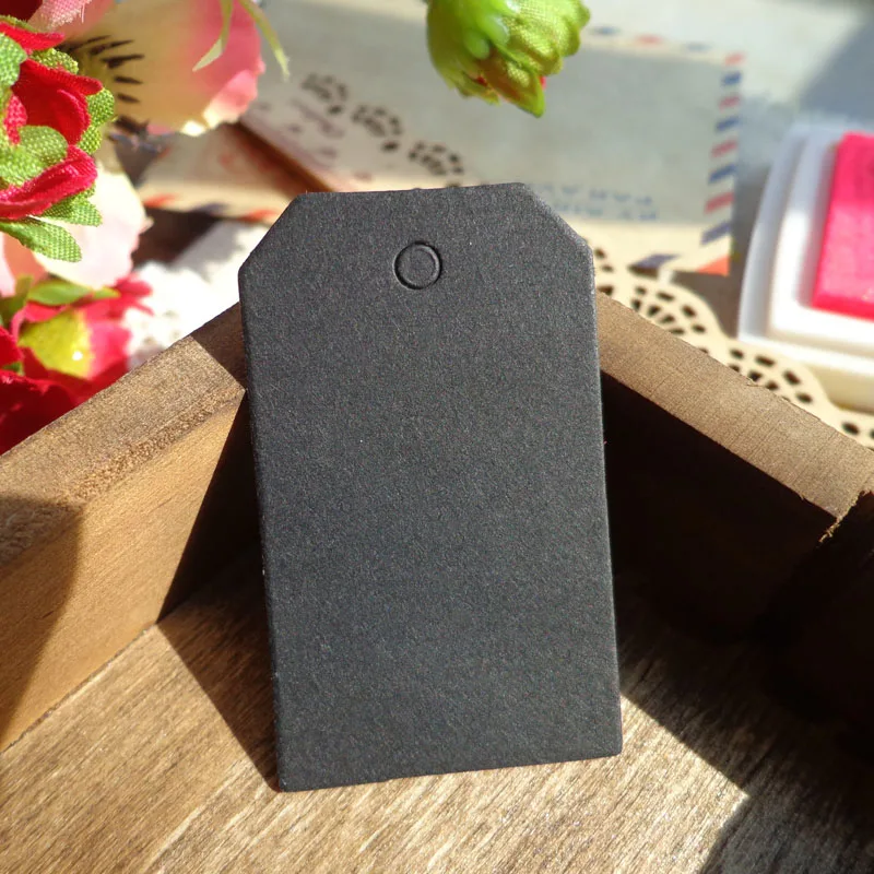 Трапециевидная черная Подарочная бирка 100 шт. бумажная для свадебной вечеринки