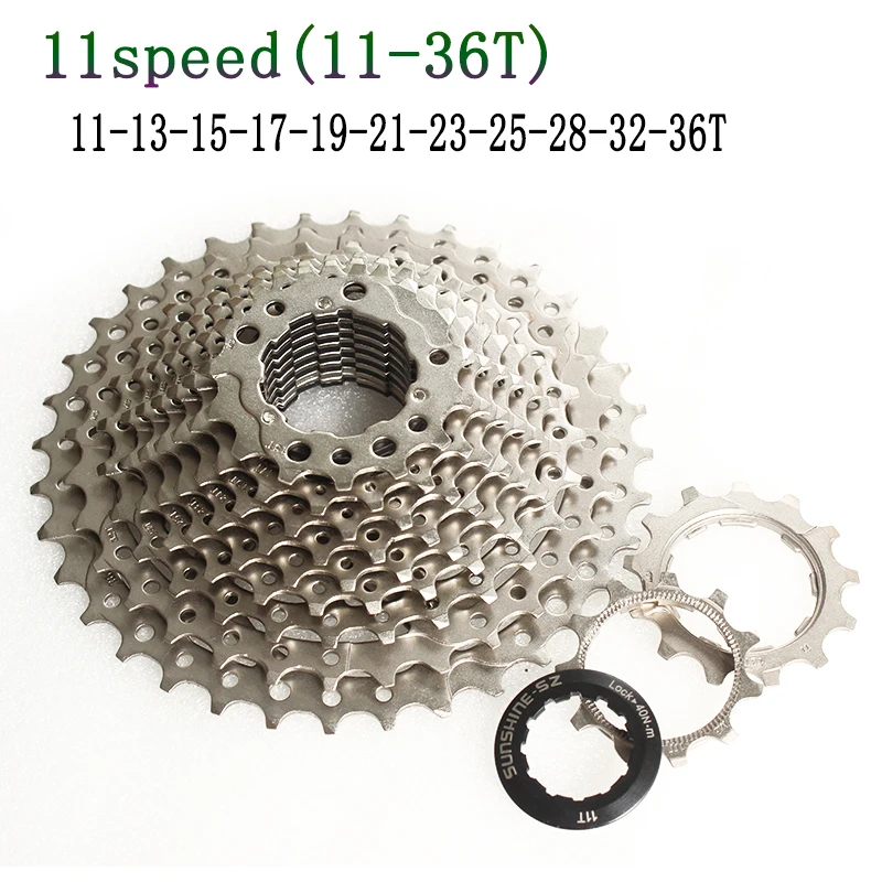 SUNSHINE-SZ велосипед 11 скоростей 11-36 T Freewheel 11s Кассетный дорожный MTB Звездочка для UT DA K7