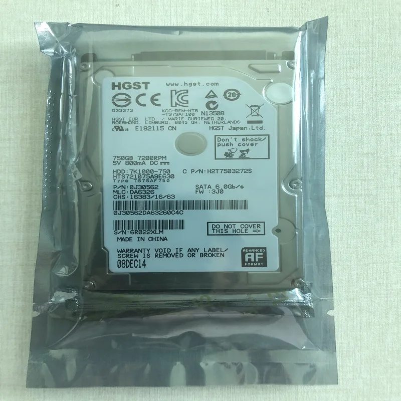 HGST Новый 2 5 "HDD 750 Гб внутренний жесткий диск для ноутбука 7200 об/мин SATAIII г