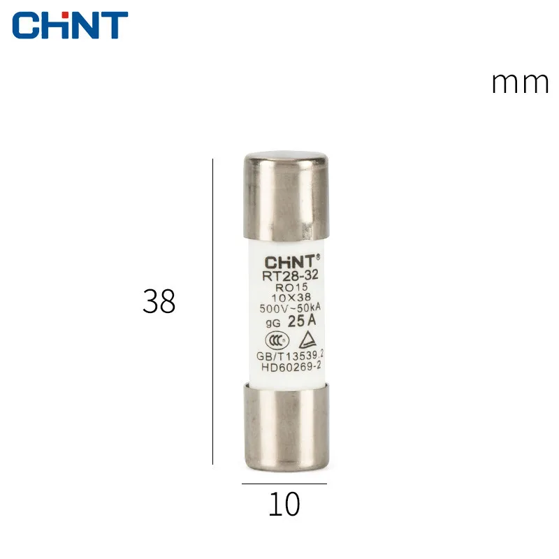 CHINT цилиндрическая форма плавкого предохранителя задний плавкий предохранитель