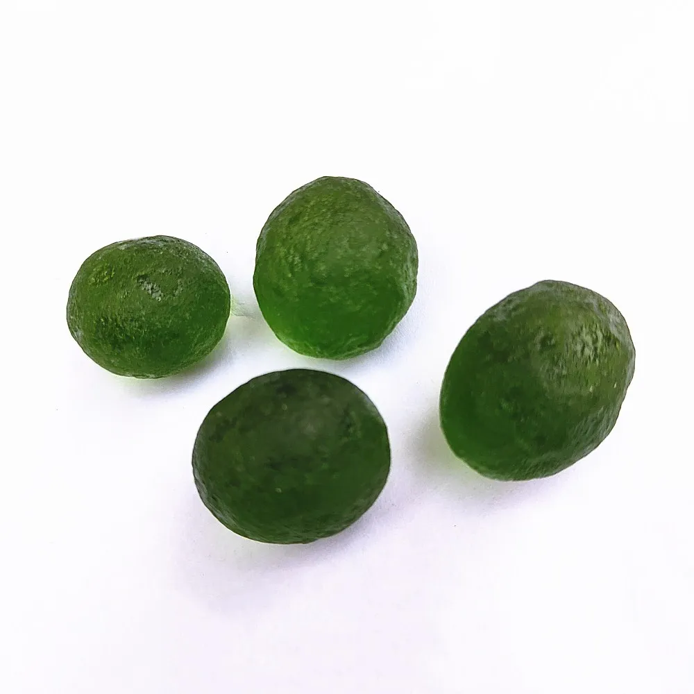 4 шт. зеленый метеорит драгоценный камень MOLDAVITE стекло Чешский осенний