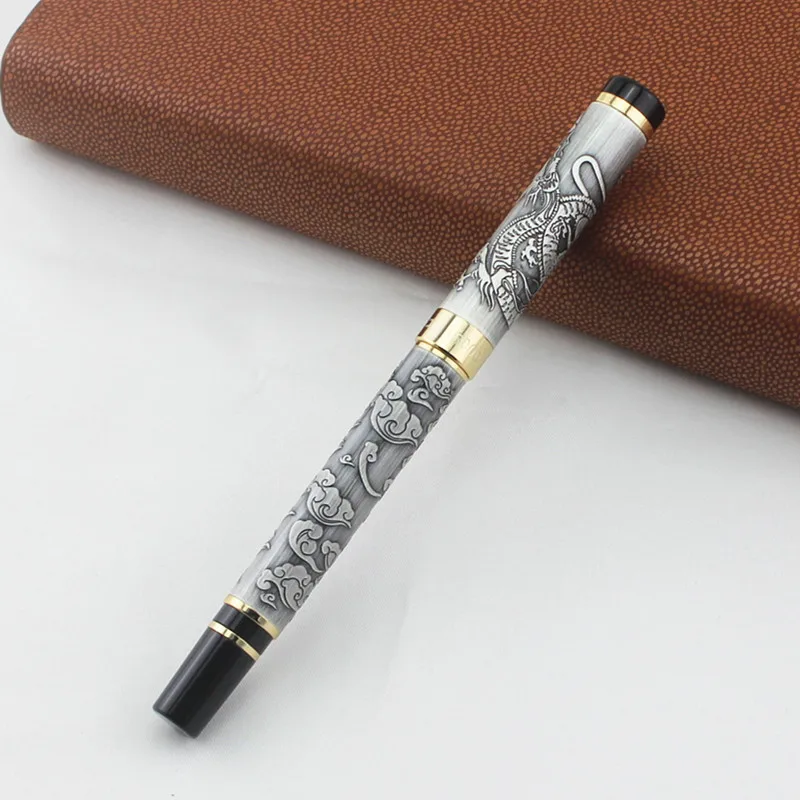 Jinhao 5000 винтажная Роскошная металлическая авторучка с красивой текстурой дракона
